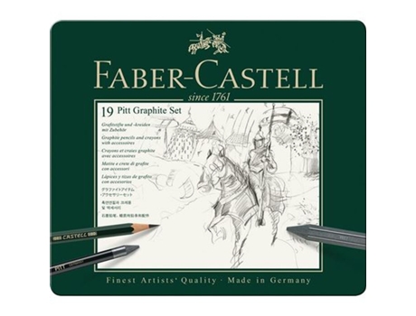 Conjunto de Lápiz FABER-CASTELL pitt 112973 grafite (19 Piezas)