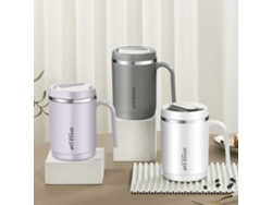 Conjunto de 3 Canecas de Café Portáteis com Tampa e Canudo, 500ml, Material Pp, À Prova de Vazamentos. MDUG