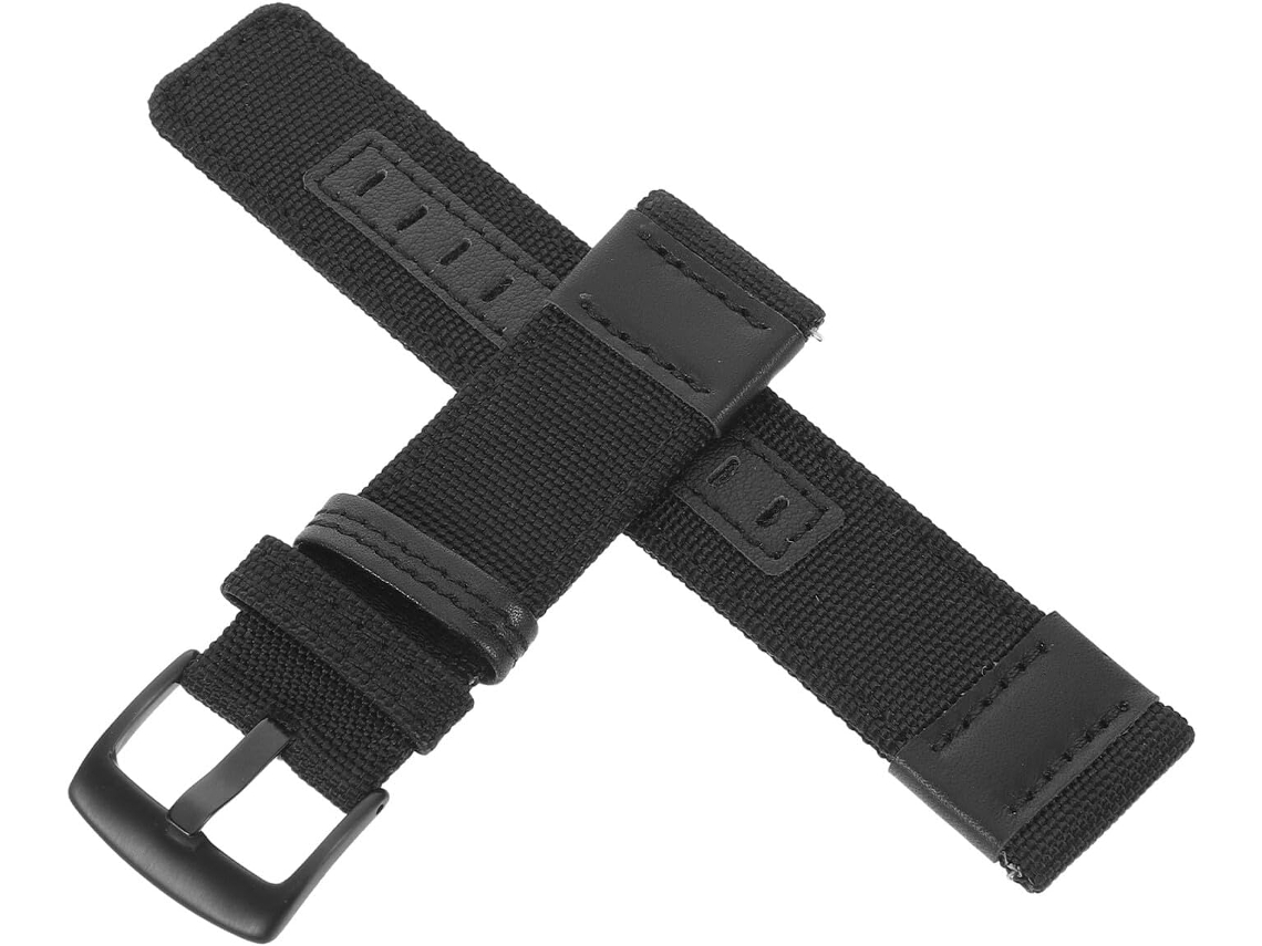Correa Nailon Negra Reloj Inteligente Hebillas Acero Inoxidable Liberación Rápida Repuestos Correas Accesorio