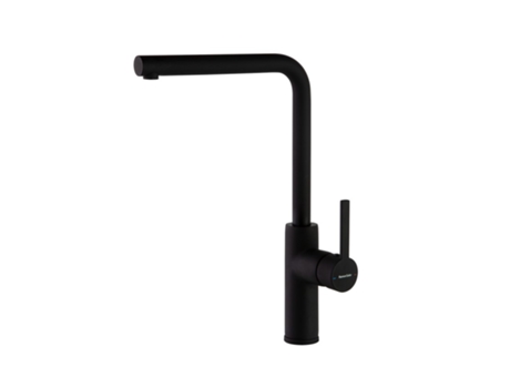 Grifo Monomando para Fregadero de Cocina con Caño Alto Recto Negro Mate con Sistema de Ahorro de Agua S2 Serie Drako RAMON SOLER
