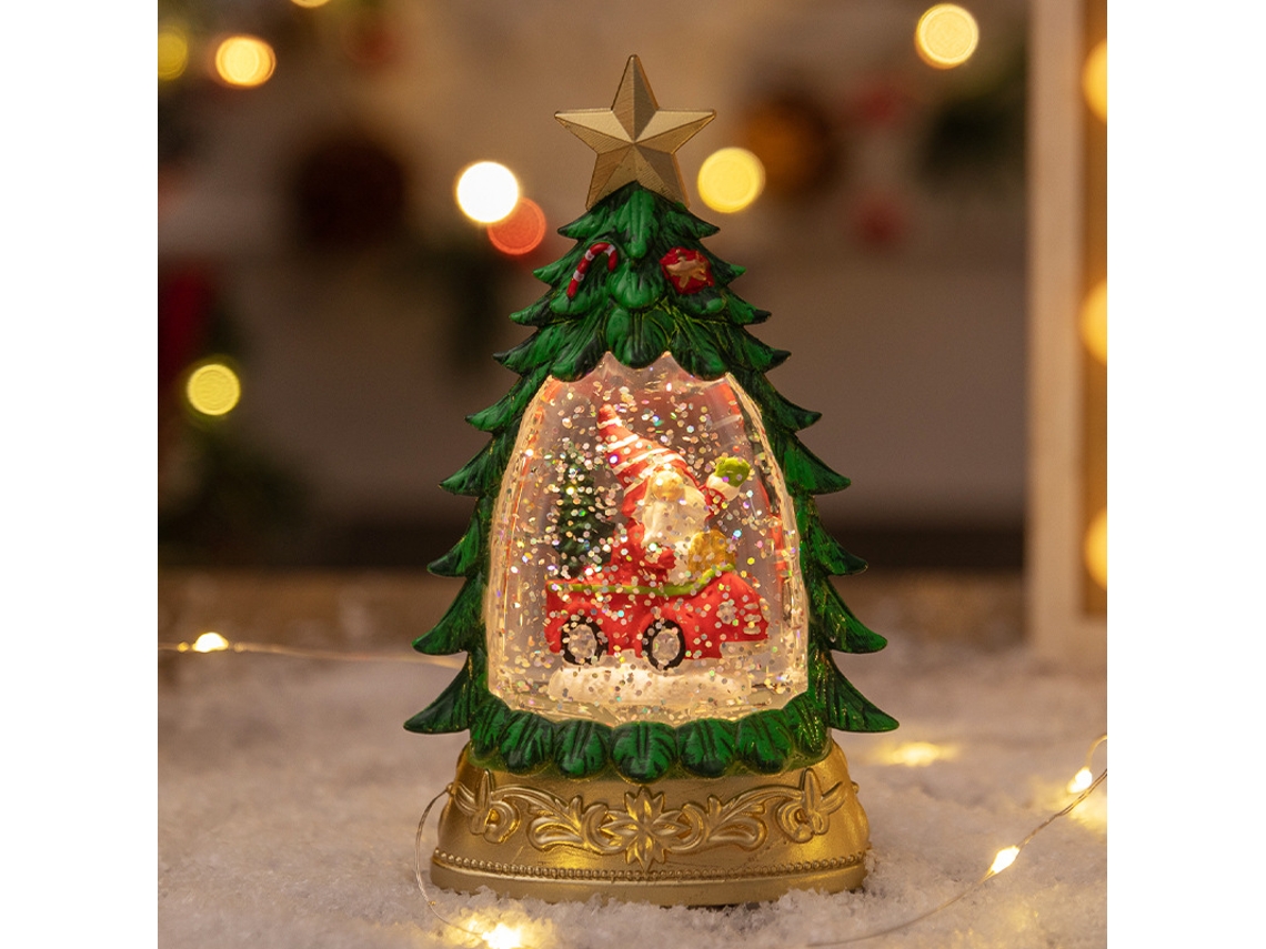 Yuysan - Lámpara de noche decorativa con forma de árbol de Navidad pequeño y brillante, artículo de mesa, estilo A