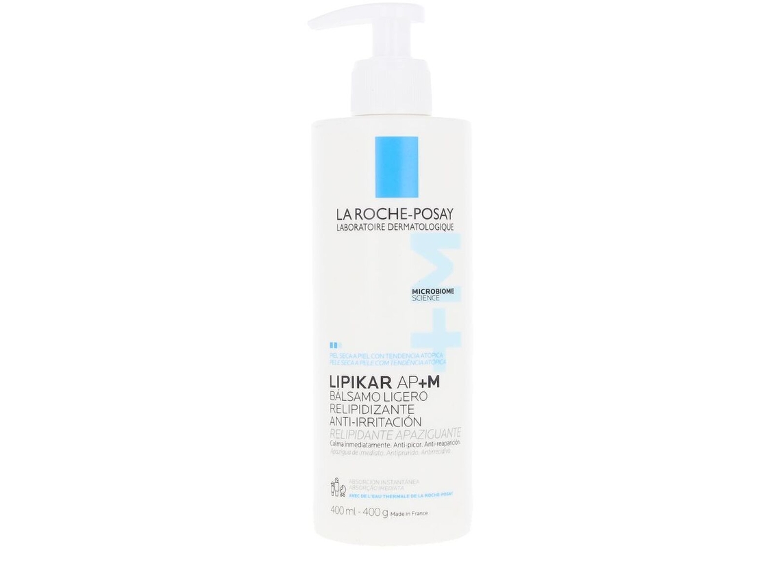 Bálsamo LA ROCHE-POSAY Lipikar Baume Light Apm (400 ml para piel atópica) que alivia el ardor y la irritación.