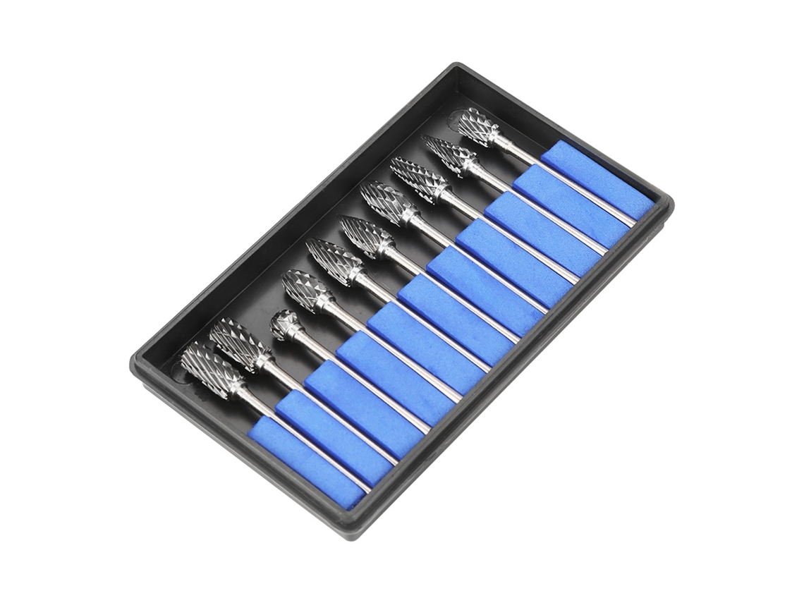 10 Brocas Rotativas De Acero De Carburo De Tungsteno Con Doble Corte De 3*6 Mm Para Trabajos En Metalurgia.