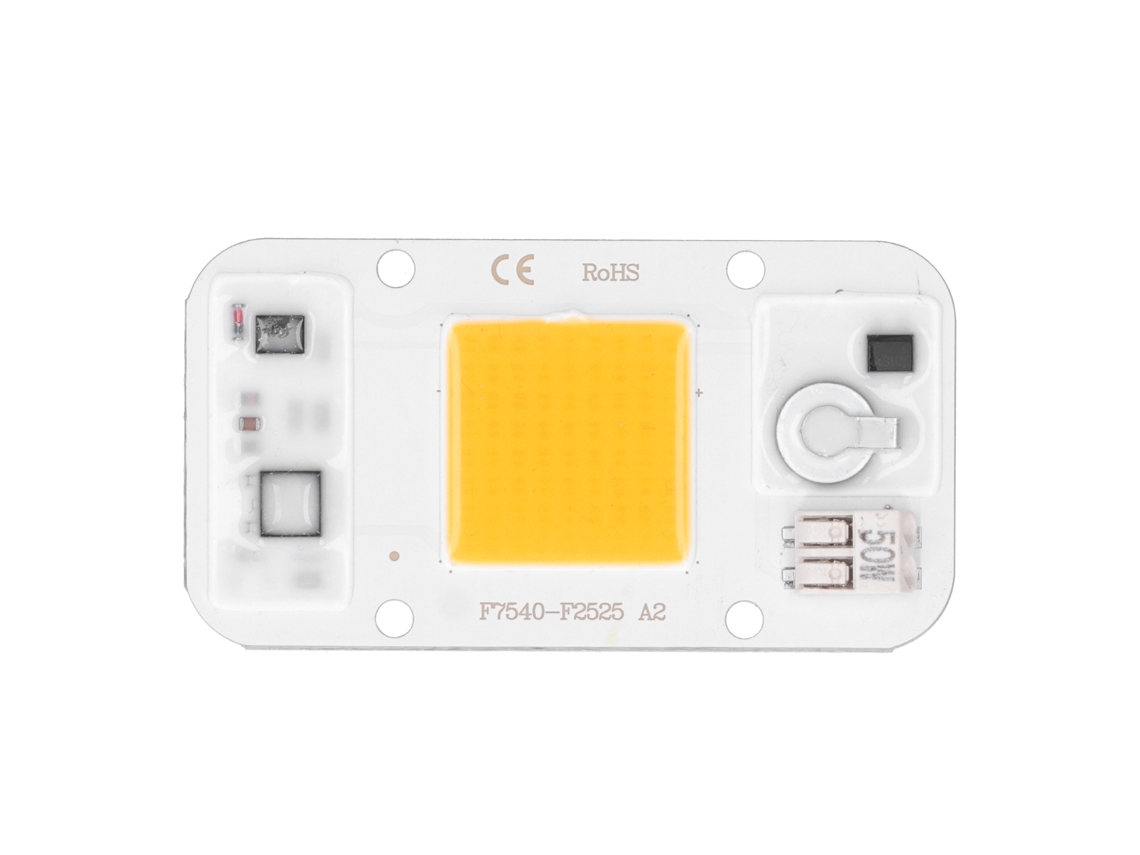 Lâmpada De Painel Cob Led 50w 220v Luz Quente Espectro Completo Sem Solda Diy Econômica