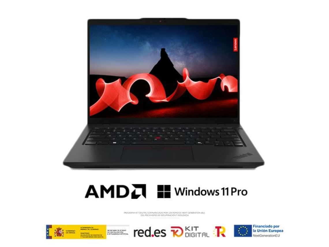 Laptop LENOVO L14 G5 (Negro - 16 GB RAM - 512 GB SSD - 14" - Enchufe EU - Qwerty Español - AMD)