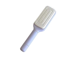 Cepillo grande autolimpiable con función de masaje - Peine antiestático para el cuero cabelludo con mango largo para mujer (morado)