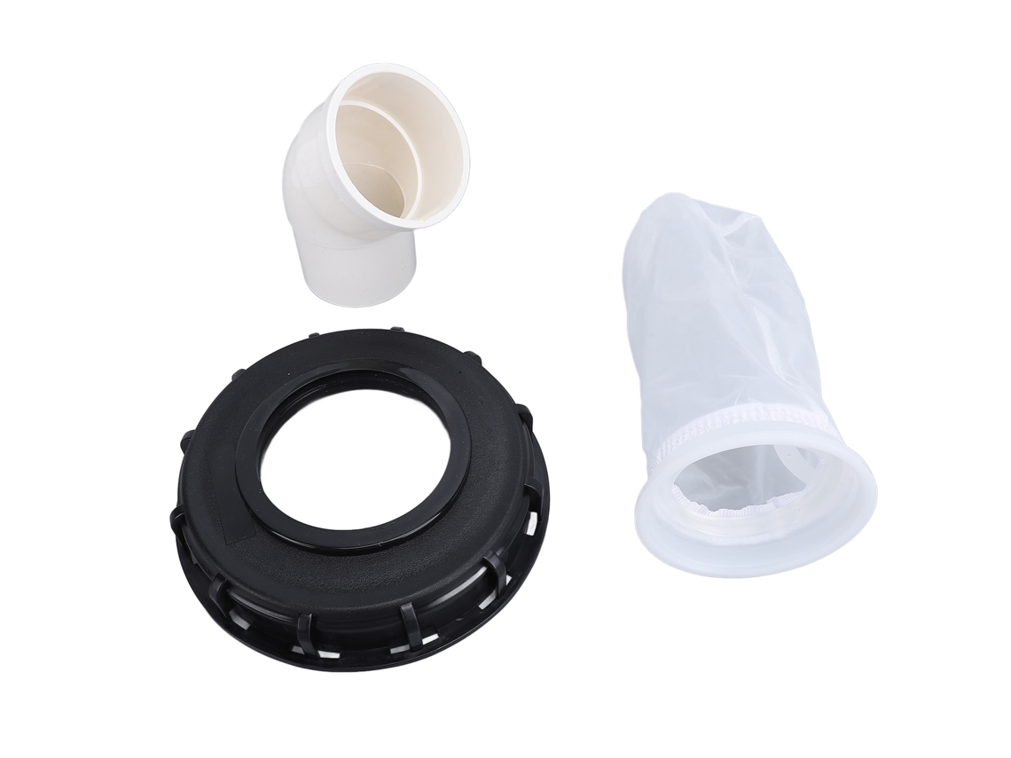 Tapa de plástico reutilizable para bidones de 150-165 mm con filtro de 45 grados para las industrias química, farmacéutica y alimentaria.