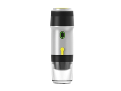Cafetera expreso portátil Chrui con cápsula USB 3 en 1, cable USB y cable para coche (plateada)