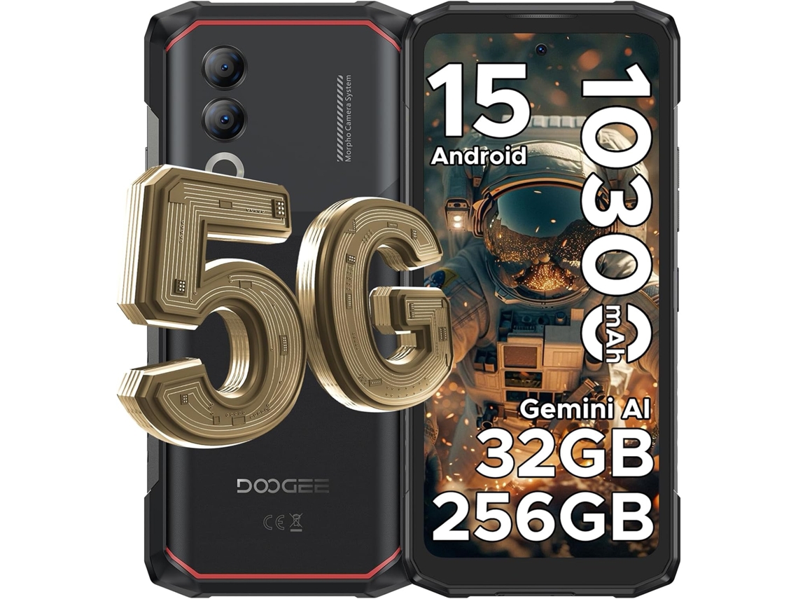Smartphone robusto 5g Doogee Blade 20 Turbo 32gb256gb Android 15 10300mah 6,6 Negro