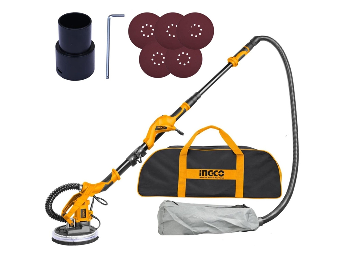 Lijadora de paredes y techos Ingco de 1050 W con bolsa de transporte y accesorios DWS10501