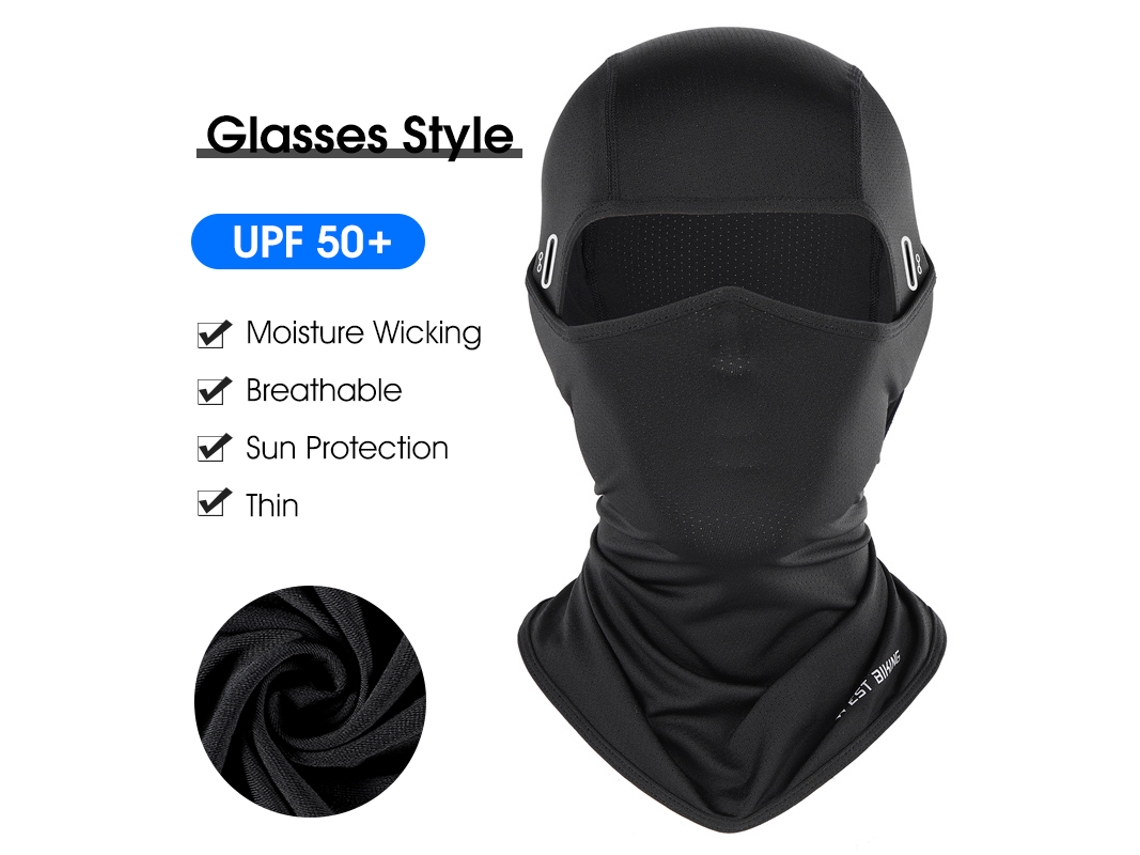 Pasamontañas de ciclismo transpirable de verano con protección UV, máscara facial completa para ciclismo, motociclismo, running y deportes. Viewleaf