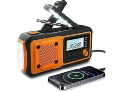 Radio de emergencia de última generación, radio portátil con manivela y batería externa de 4000 mAh, AM/FM/WB/NOAA y alerta meteorológica. GOKOCO
