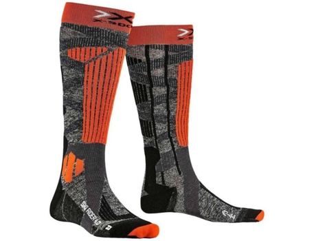 Calcetines para Hombre X-SOCKS Ski Rider 4.0 Gris para Esquí (EU 35 - 38)