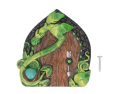 Puerta De Hadas En Miniatura De Resina Pintada A Mano, Ecológica, Para Árboles, Vallas Y Muros 002