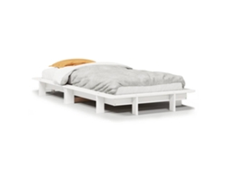 Maison Exclusive - Estructura De Cama Sin Colchón Madera Maciza Blanca 90x190 Cm