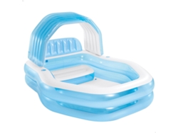 Piscina hinchable para niños azul c/sillón y toldo 229x191x135 cm INTEX