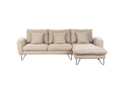 Sofá esquinero BELIANI Sersan de Chenilla Beige 258x179x98