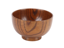 MEOIRUERY Tazón de Madera Japonés - Ideal para Servir Fideos, Arroz, Sopa, Dip y Ensalada