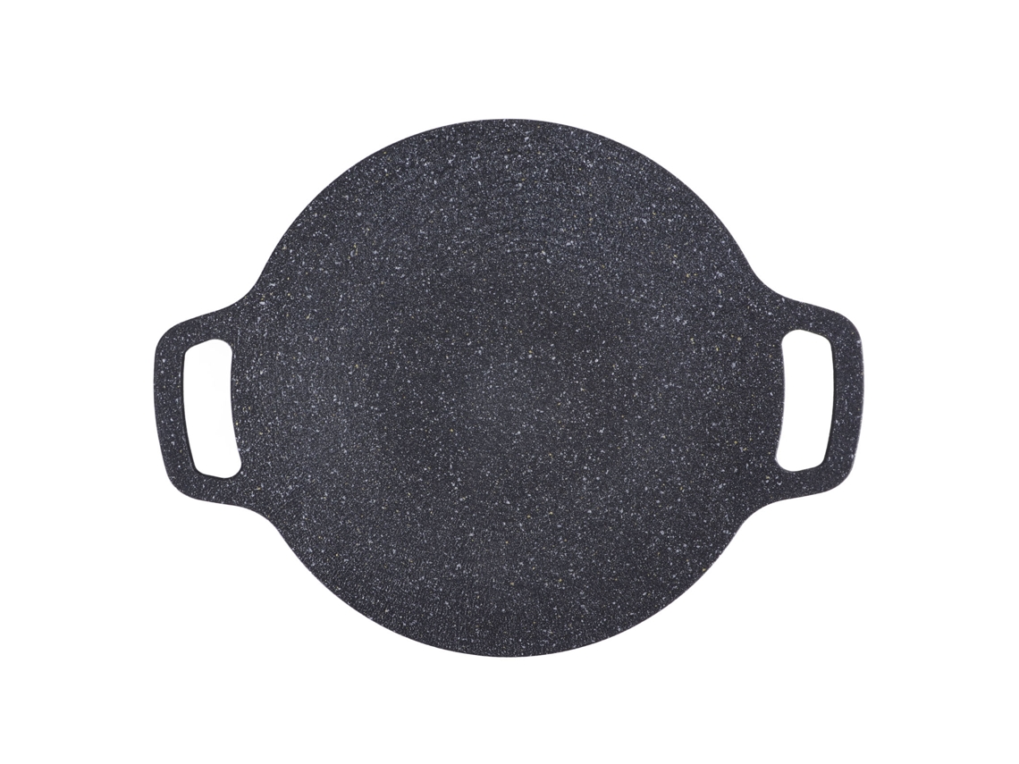 Sartén Coreana Antiadherente Para Barbacoa Con 6 Capas, 34 Cm, Redonda, Para Cocinar En Interiores Y Exteriores.