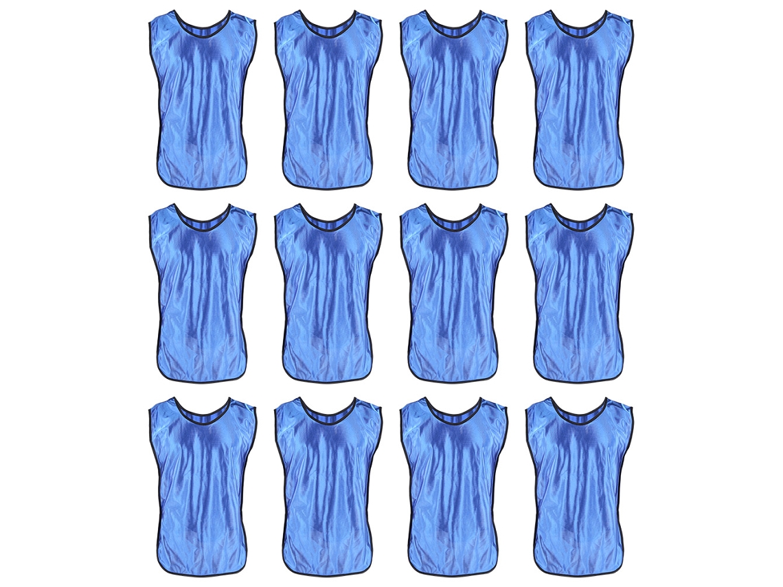 2026rebe-12pcs Chalecos De Entrenamiento Para Adultos Amigables Con La Piel Para Fútbol Baloncesto Deportes Talla Única