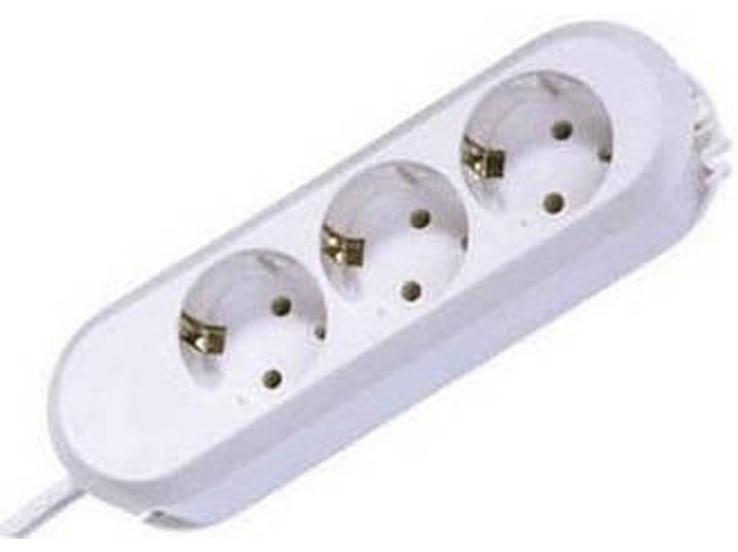 Regleta BACHMANN SMART 3x Schuko 5m Blanco