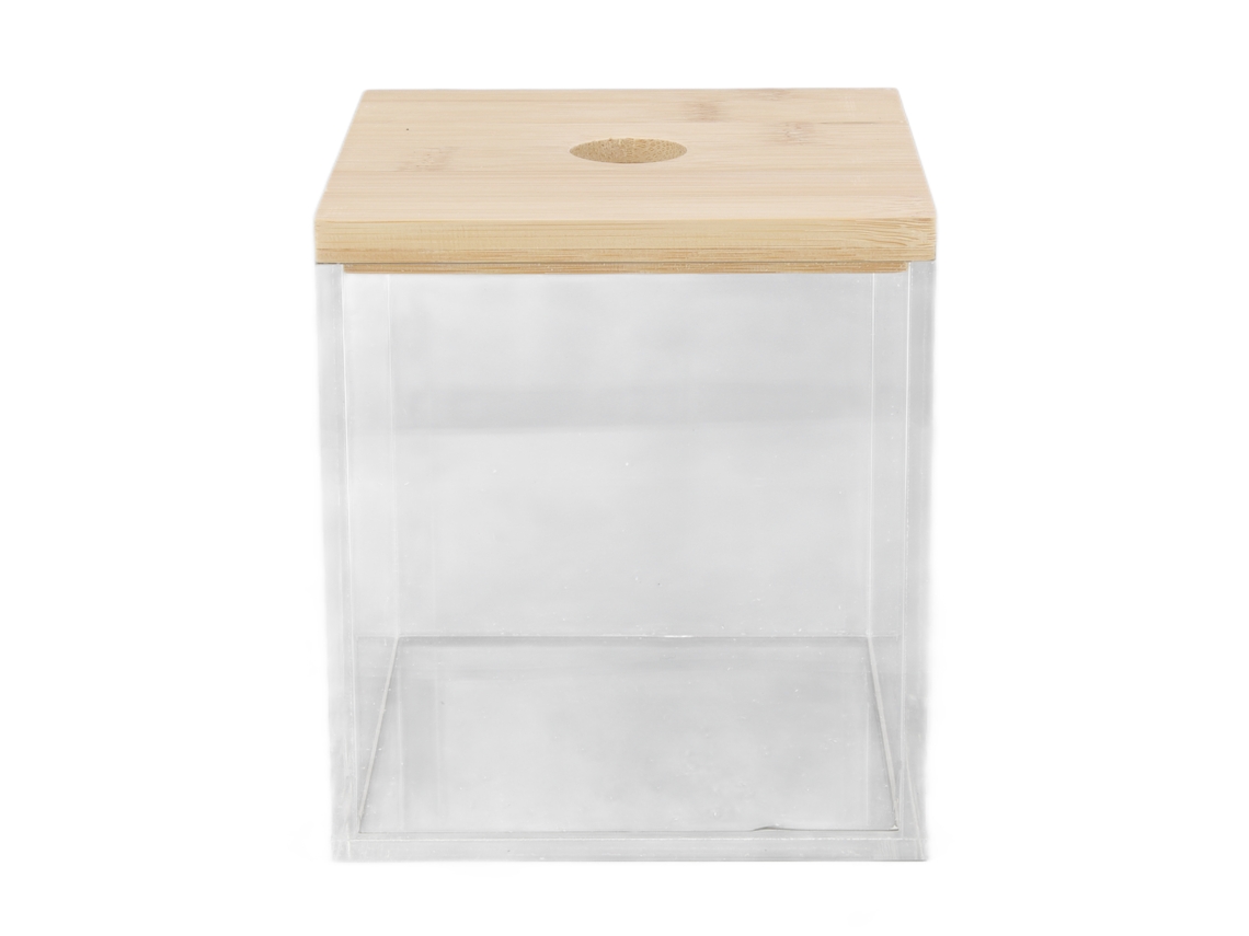 Caja De Almacenamiento Con Tapa Para Cápsulas De Café En Acrílico Transparente Con Diseño Moderno.