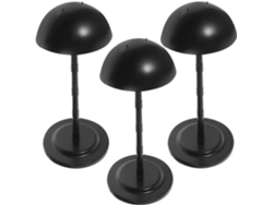 Présentoir A Postiche Amovible 3 Pièces Negro Soporte Ligero Y Compacto Pour Pelucas Chapeaux