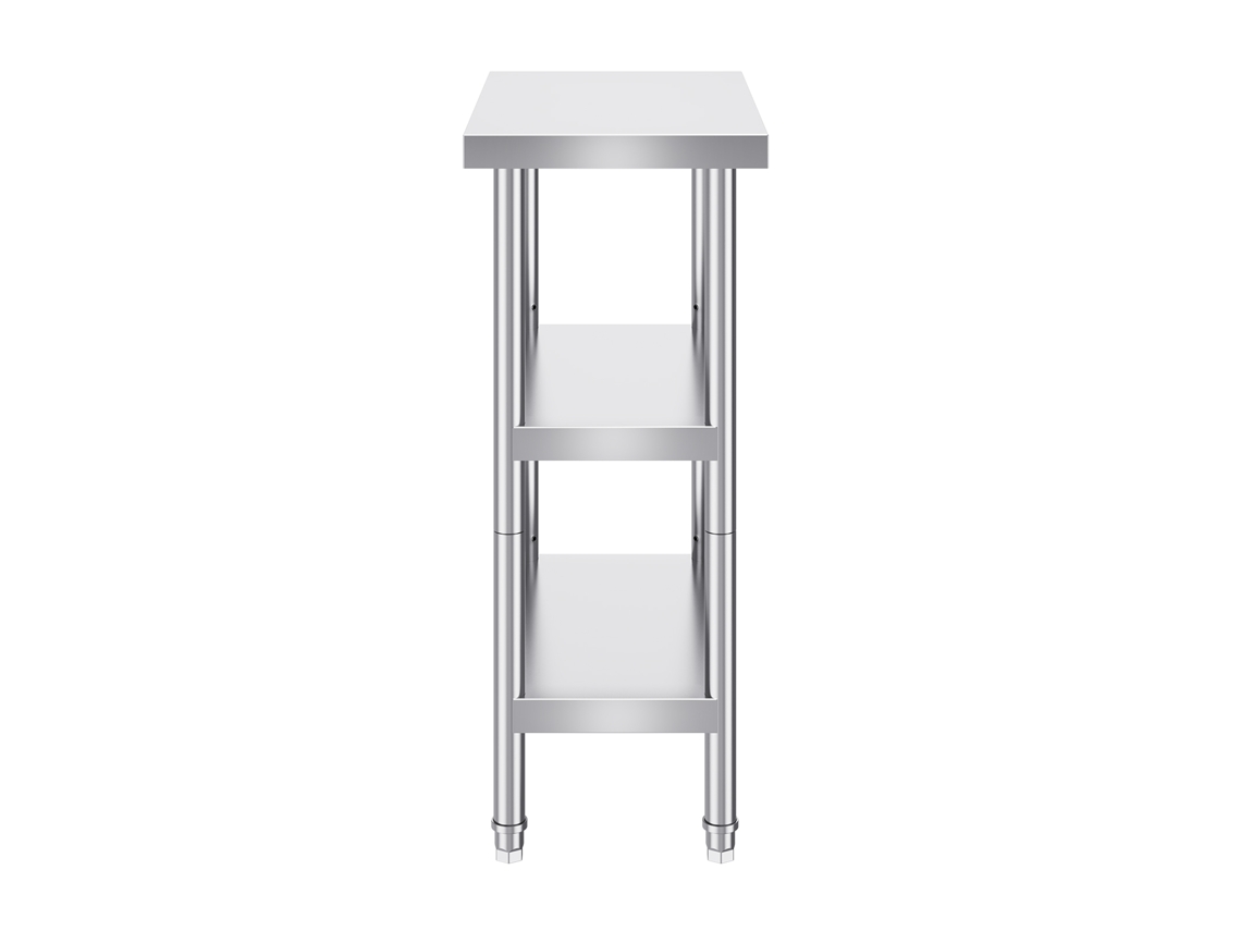 Mesa de trabajo de preparación de alimentos de acero inoxidable Succebuy de 14 x 24 pulgadas para cocina