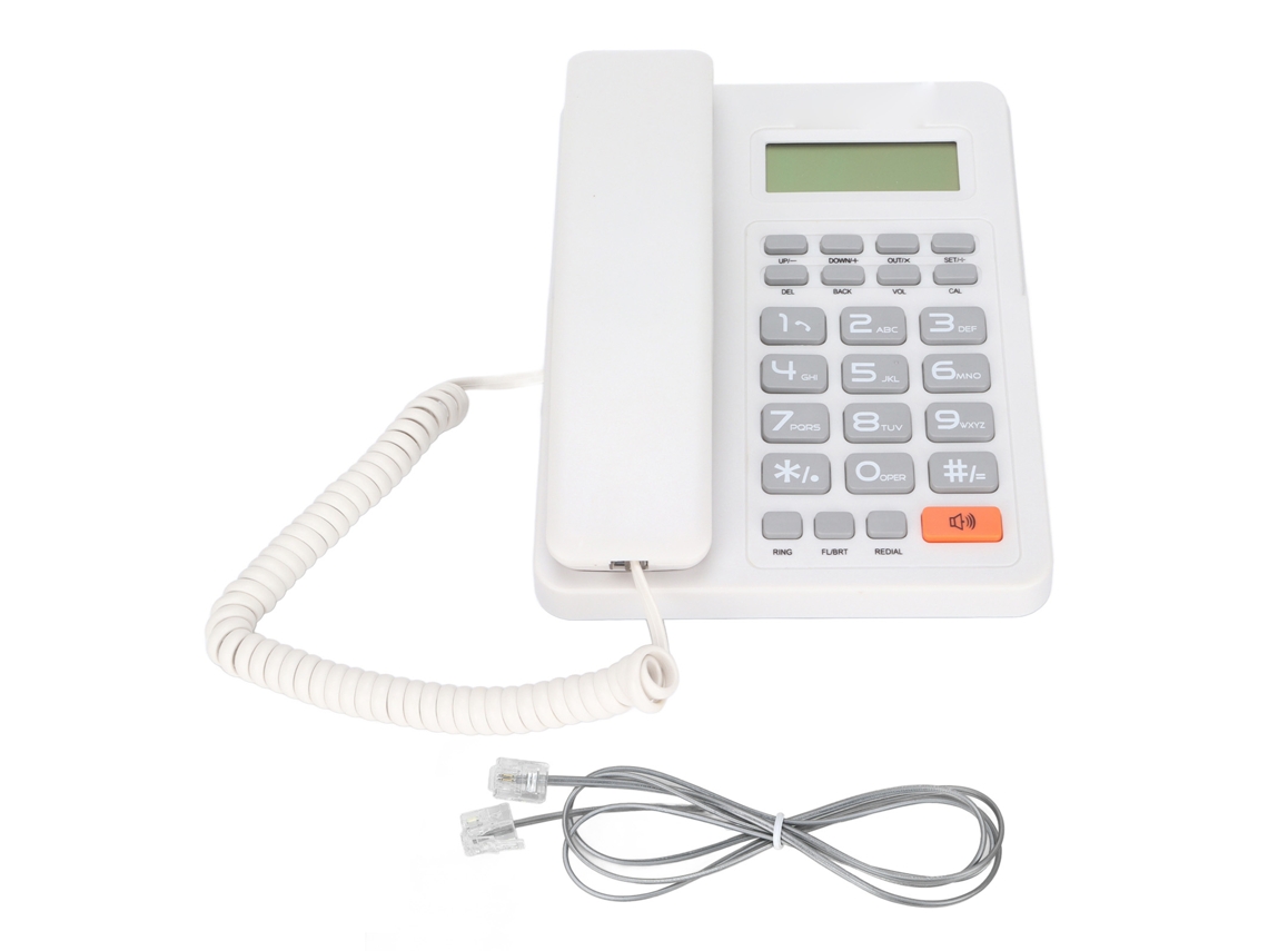 Teléfono Blanco Kx-t8204cid Para Oficina Y Hogar Con Identificador De Llamadas Y Manos Libres.