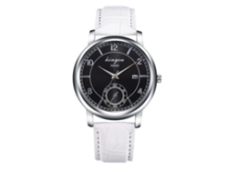 Reloj De Pulsera Casual De Negocios Para Hombre Con Movimiento De Cuarzo Blanco.