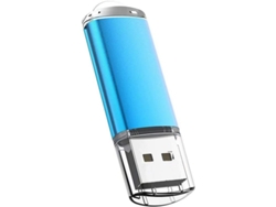 Paquete De Memorias Usb 2.0 De 32 Gb (azul), Compatibles Con Windows, Mac Y Linux, Con Diseño Compacto Y Protección Antidaños.