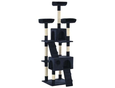 vidaXL Rascador para gatos con poste de sisal 170 cm azul