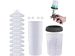 Conjunto De 10 Dispensadores De Tinta Automotiva Com Escala Transparente Para Pulverização.