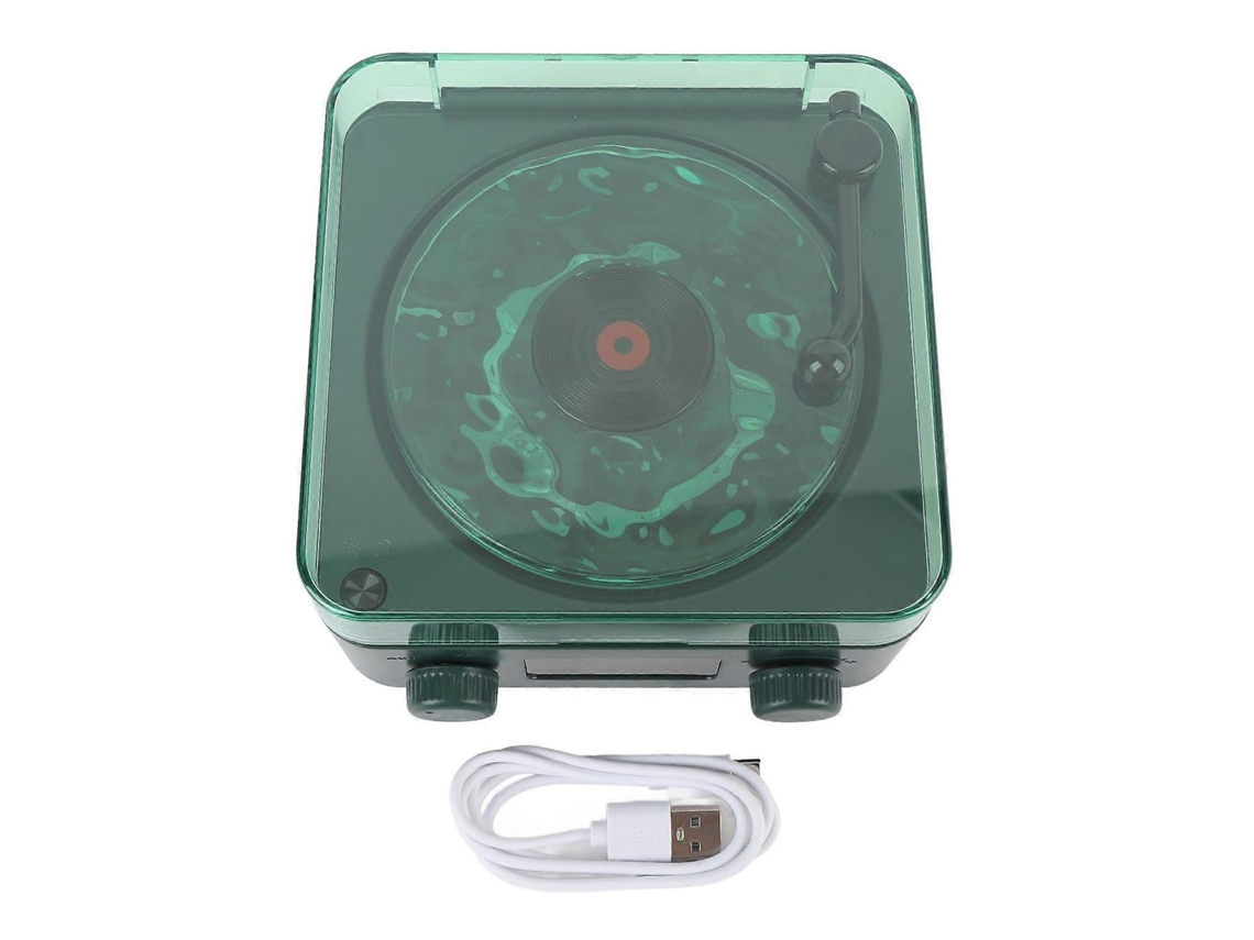 Altavoz tocadiscos Bluetooth con 4 modos de iluminación y tiempo ajustables, modelo disco vintage para Chennnls