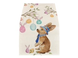 Rebe-mantel De Mesa Con Diseño De Conejo Para Pascua Reutilizable Protector De Mesa Para Decoración Festiva Hogar C
