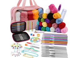 Kit De Croché Para Iniciantes Kit De Croché Portátil Con 127 Piezas Para Iniciantes Y Adultos,gusshious