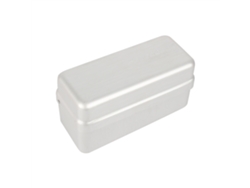Caja De Desinfección Dental Con 72 Orificios, Fabricada En Aleación De Aluminio Plateado.