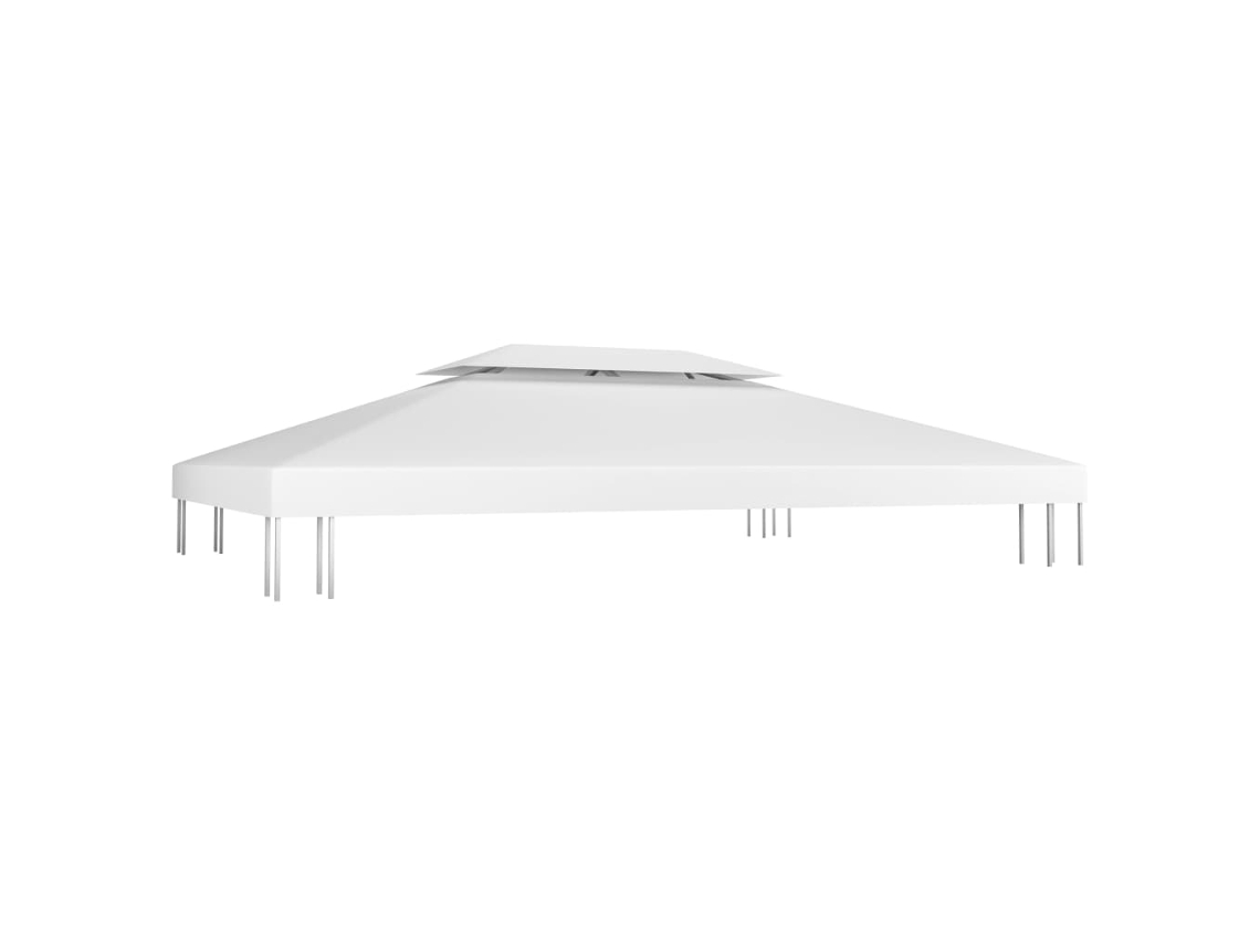 Cubierta para cenador de 2 capas, 310 g/m², 4 x 3 m, color blanco, WSD185972 Lovely Home