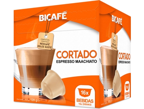 Cápsulas de Café BICAFÉ Cortado (16 cápsulas)