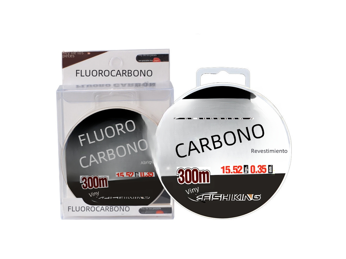 Línea de pesca de perfluorocarbono de 300 m con líder de fibra de carbono monofilamento japonés 100. Mdug (0,50 mm)