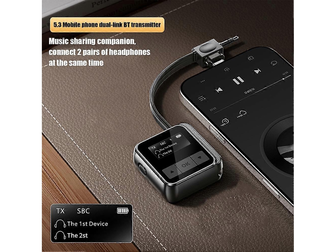 Transmisor y receptor Bluetooth Rosewell para teléfono móvil, altavoz y auriculares Bluetooth de 3,5 mm.