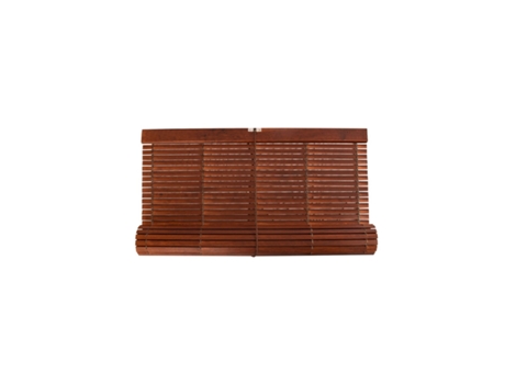 Persiana de Madera Alicantina Com Polea Metálica - Estor Enrollable para Ventanas, Puertas, Salón Naranja (Barnizada) 80 x 100 cm