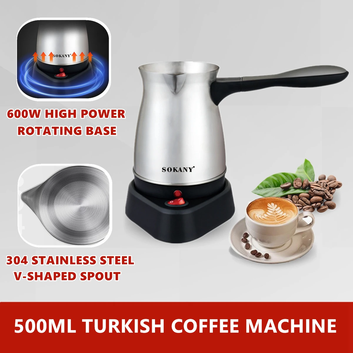 Cafetera Turca Portátil, Cafetera Moka Italiana, Para Calentar Café, Té Y Leche.