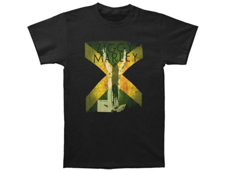 Camiseta ROCKINSTONE con foto jamaicana de Ziggy Marley (L)