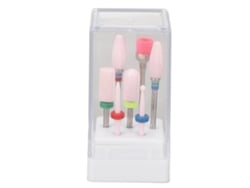 7pcs Brocas De Dremel Para Unhas Em Aço Inoxidável Bits De Lixa Para Manicure Casa Salão Portátil