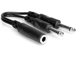 Cable de Audio HOSA TECHNOLOGY (Jack 6.3mm - Jack 6.3mm - 15 cm - Negro)