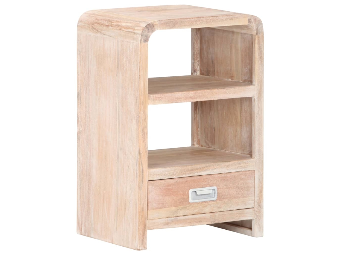 Mesita de Noche 40X30X60 Cm Madera de Acacia Maciza