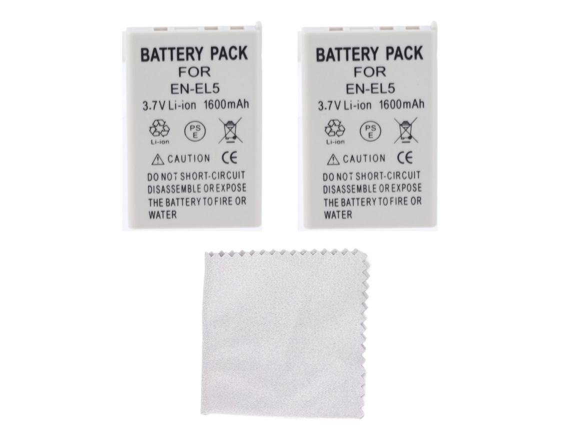 Batería En El5 De 1600 Mah Para Cámaras Coolpix 3700, 4200, 5200, P3, P4, P80, P100, P500, P6000 Y S10