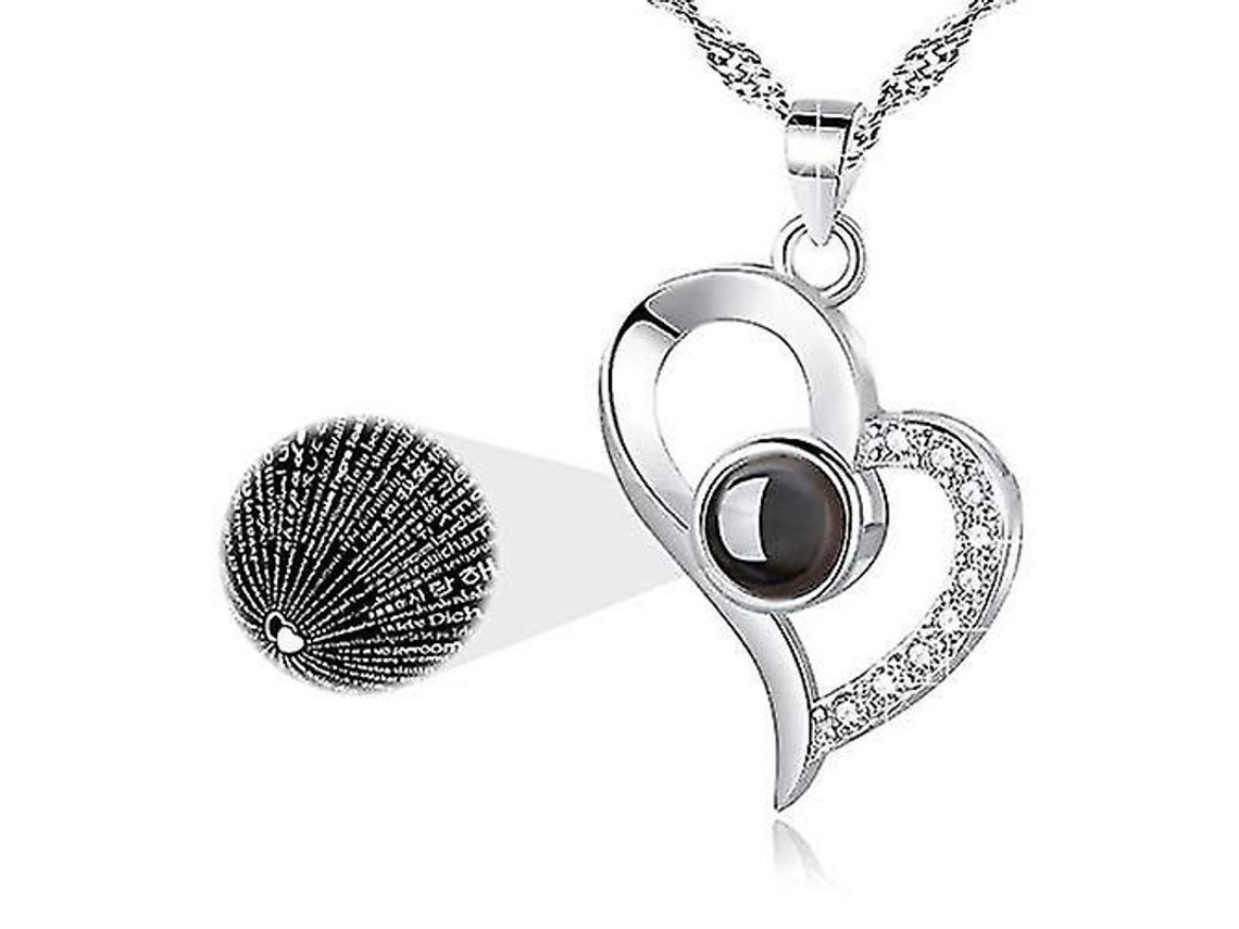 2026-collar De Plata 925 Te Amo 100 Idiomas Collar De Amor Regalo Ideal Para San Valentín Aniversario Día De La Madre Caja De Joyería