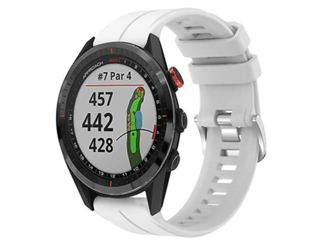 Correa Para Garmin Approach S62 22mm Correa De Reloj Deportivo De Silicona Blanca VENISYMLIS